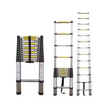 Naložite sliko v pregledovalnik galerije, Zložljive teleskopske aluminijaste lestve - 3,8 m