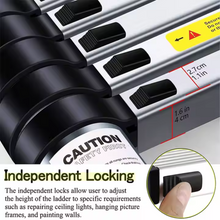 Naložite sliko v pregledovalnik galerije, Zložljive teleskopske aluminijaste lestve - 3,8 m