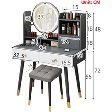 Naložite sliko v pregledovalnik galerije, Sodobna toaletna miza z LED ogledalom