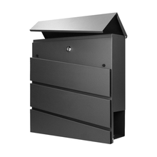 Naložite sliko v pregledovalnik galerije, Pocinkani jekleni nabiralnik z imetnikom časopisov
