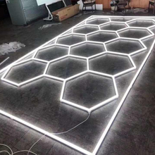 Naložite sliko v pregledovalnik galerije, Šestkotna LED osvetlitev za garaže in delavnice (244x485 cm)
