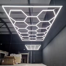 Naložite sliko v pregledovalnik galerije, Šestkotna LED osvetlitev za garaže in delavnice (244x485 cm)
